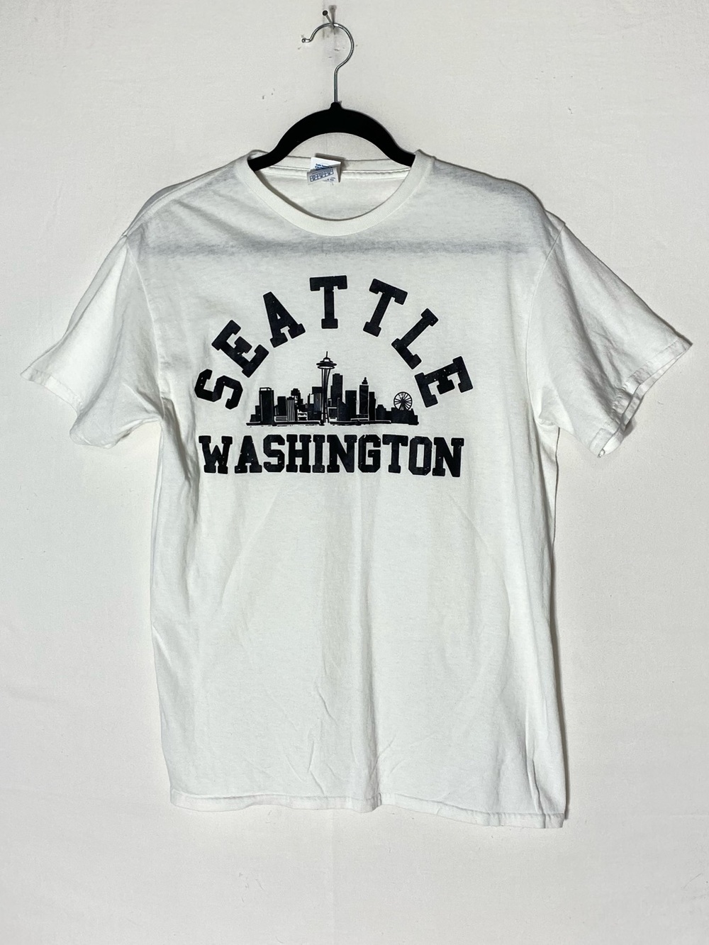 Vintage Delta Pro Weight White Cotton Seattle Washington White Graphic Tee M